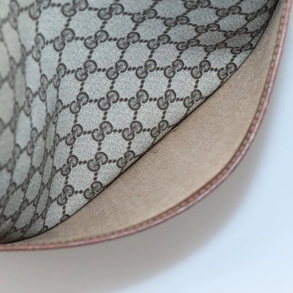 GUCCI GG Supreme Web Sherry Line Tote Bag PVC Beige - Picture 10 of 16